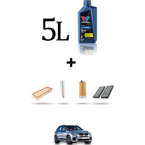 Kit tagliando 4 FILTRI e 5L OLIO compatibile con Bmw x1 (F48) 25d 170kw dal 2015 (1/5)