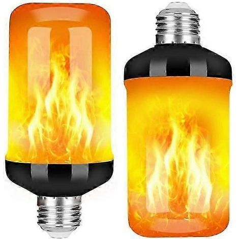 (1 Stück) Hudson LED Halloween-Licht - Glühbirne mit Flammeneffekt, 4 Modi mit invertierter Animation, 3W flackernde Flammenbirne (1 Stück) (1/5)