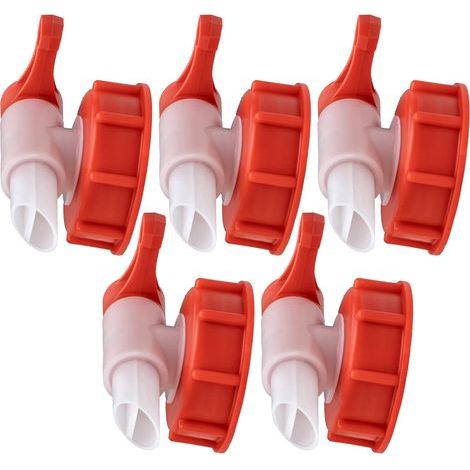Set di 5 rubinetti DIN 61, filettatura da 60,5 mm, uscita da 23 mm per bidoni alimentari da 20 e 30 litri. (1/5)