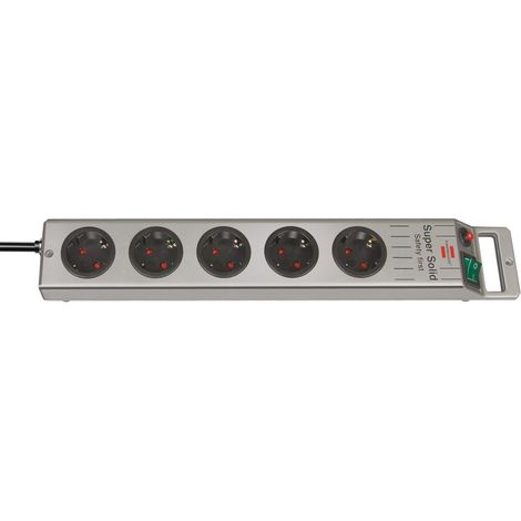 Brennenstuhl 1153340115 Steckdosenleiste mit Schalter 5fach Silber Schutzkontakt 1 St. (1/7)