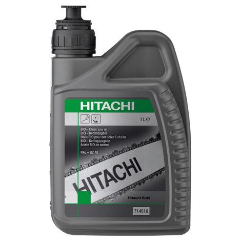 Hikoki – Huile de chaîne biodégradable pour tronçonneuse 1 litre – Pour bois dur – 714816