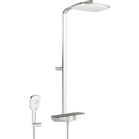 HANSA Grifo de ducha con rociador HANSAEMOTION 5865 3 chorros DN15 Cromo/Gris, 5865017184