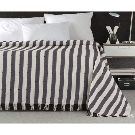 Couette de canapé Polyvalente, Couvre-lit, Couverture Foulard, Plaid pour lit, Housse de canapé, Pratique et Doux Confortable. Coton Polyester. 170 x 240 cm. Couleur Marron (1/3)