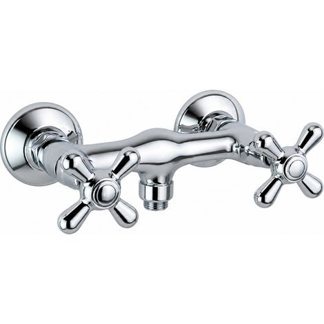 Gruppo doccia esterno due maniglie cromato Piralla Rubinetteria Sofia 0SF00028A17  Cromo