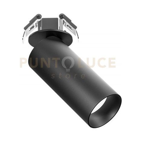 GFA1483C-  FARETTO AD INCASSO ORIENTABILE 1 LUCE ATTACCO LED 3000K 1031LM 12W D.5,5CM NERO