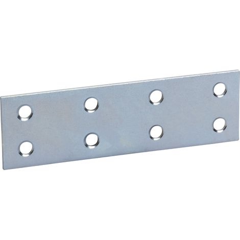 PIASTRINA DRITTA ZINCATA 8 FORI 100 MM- 50,0 pz