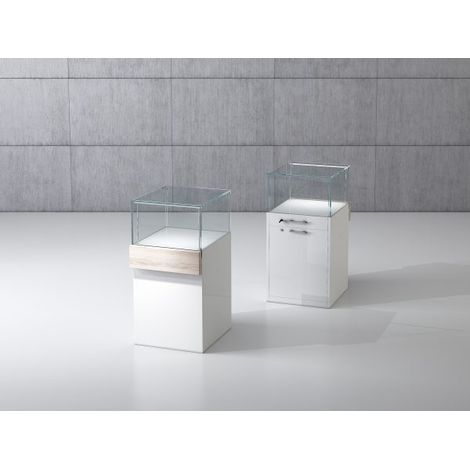 Banco In Legno con Teca In Cristallo Temperato 50 x 53 x 100 cm QF/5B (1/2)