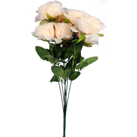Peonie artificiali color crema, 7 pezzi, altezza 36 cm (1/3)