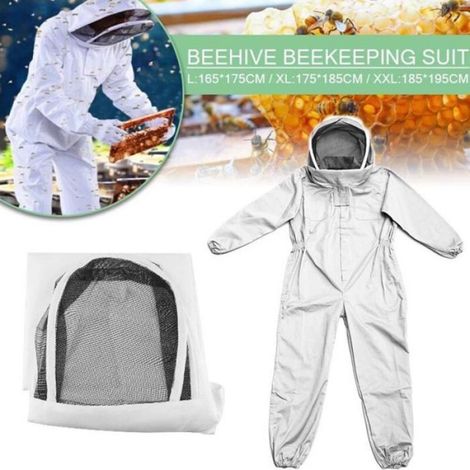 Combinaison d'apiculture complète, vêtements à capuche avec voile, veste de protection pour apiculteur, combinaison d'apiculture (1/5)