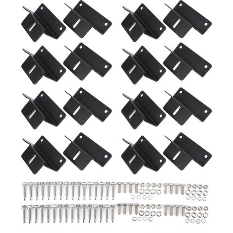 Supports en Z en Aluminium Noir pour Panneaux Solaires, 4 Jeux pour Camping-cars, Bateaux et Caravanes (1/5)