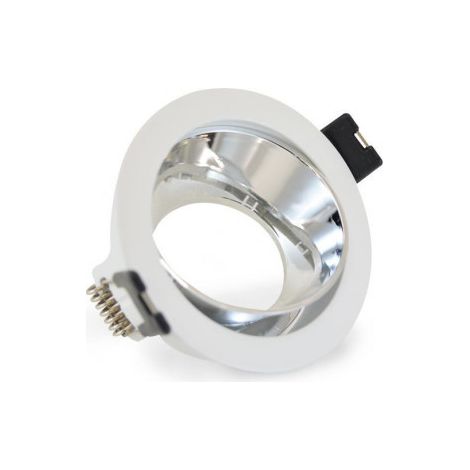 Support spot basse luminance rotatif Orientable argent rond Ø80 mm Miidex Lighting®