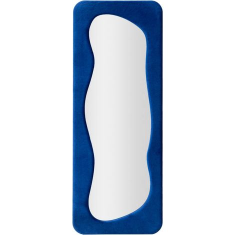 Dmora - Espejito Casciago, Espejo, Objeto de decoración de pared, Decoración de espejo, 40x4 h160 cm, Azul
