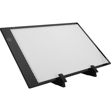 Tableau à dessin LED A4, style projecteur, intensité variable, avec support, pinces, sac et ensemble de crayons (1/5)