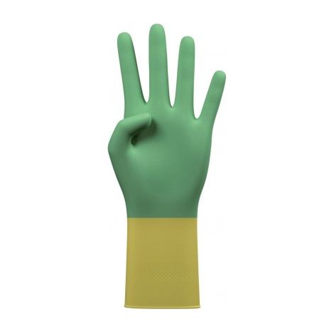GUANTE LATEX BICOLOR REFORZADO T9- - CEGASA