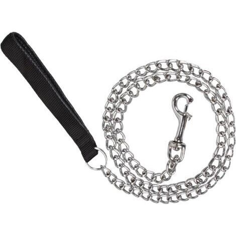 FENOPLASTICALaisse pour chien 120 cm, anti-morsure, laisse en fer anti-morsure avec poignée, largeur de chaîne 0,4 cm