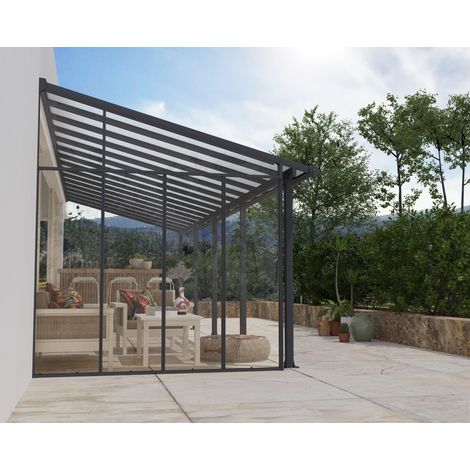 Canopia Pared Lateral para Pérgola 3m Gris (1/5)