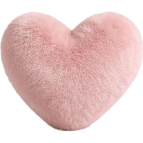 Coussin en forme de cœur - 30 x 40 cm - En peluche moelleuse - Pour chambre à coucher (1/5)