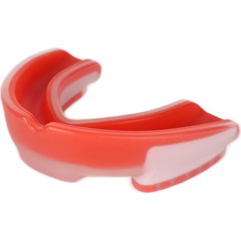 Muay Thaï, Boxe, Basketball, Taekwondo, MMA, Sanda : équipement de protection, protège-dents adulte simple face, rouge et blanc (1/5)