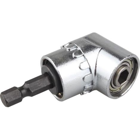 Adaptateur d'angle Bcc pour tournevis électriques avec porte-embout magnétique à changement rapide, hexagone 1/4 pouce (6,35 mm), acier inoxydable (1/4)