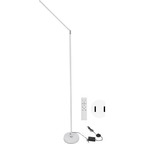 Lampadaire LED 12W blanc avec luminosité réglable sans palier 3300K-6500K, lampe de tatouage amovible et gradation, prise américaine 110-240V (1/5)