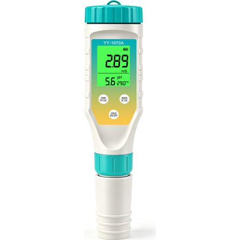 Irovami Testeur eau 7 en 1 – pH/CE/salinité/ORP, IP67, USB-C, piscine/aquarium