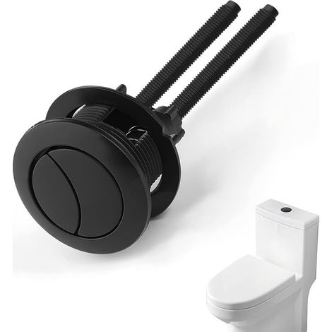 Bouton de chasse d'eau noir 1 pièce (1/5)