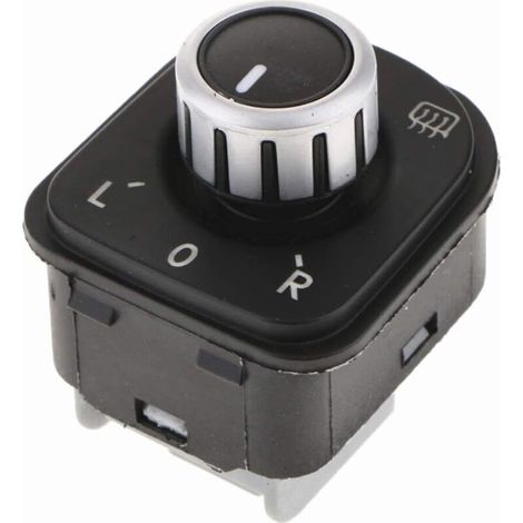 Bouton de commutateur de réglage du rétroviseur latéral chromé OEM 5ND959565B pour Jetta MK5 Golf MK5 MK6 Rabbit Eos Passat (1/4)