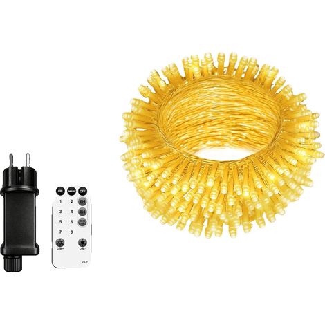 Luci a stringa a LED, telecomando, 8 modalità di illuminazione, 40 m, 400 LED, spina europea 220V-240V (1/2)