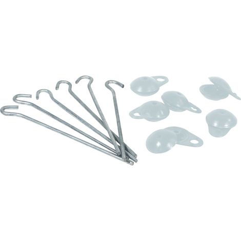 Oeillets + Piquets De Fixation Au Sol - Gris - Arisol
