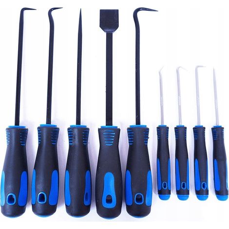 Set di ganci, punte e raschietti, 9 pezzi. Argento S10876 (1/4)