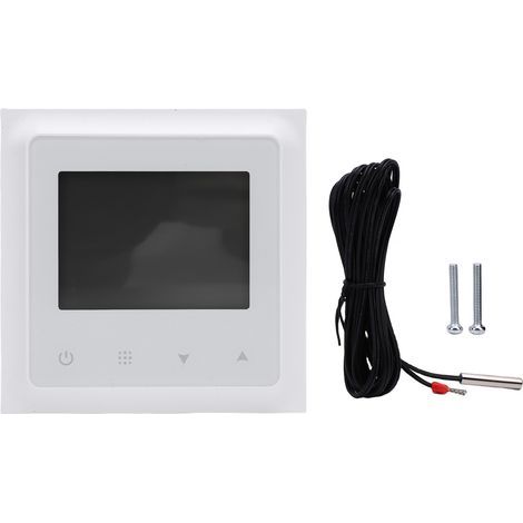Wi-Fi programmable thermostat for electric heating, smart temperature controller, color display for home, white (1/5)