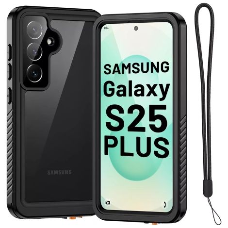 Étui étanche pour Samsung Galaxy S25 Plus Alogy HydroArmor™ IP68 avec dos transparent et protection intégrale à 360° (1/5)