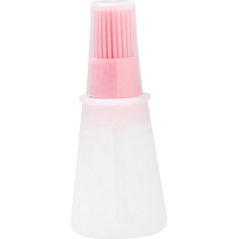 Flacon distributeur d'huile en silicone rose (1/5)