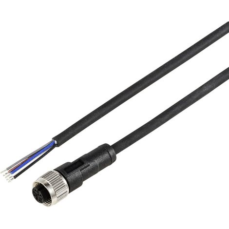 TRU COMPONENTS TC-12833108 Sensor-/Aktor-Anschlussleitung M12 Kupplung, gerade 2 m Polzahl Sensoren: (1/3)