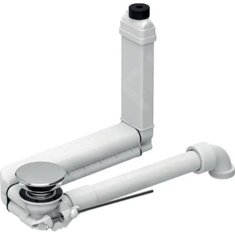 Raccord gain de place pour lavabo Clou avec levier et couvercle d32 (1/3)