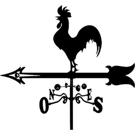 Girouette de jardin en métal 50 cm – Résistante au vent et aux intempéries – Indicateur de direction du vent pour pelouse et extérieur (1/4)