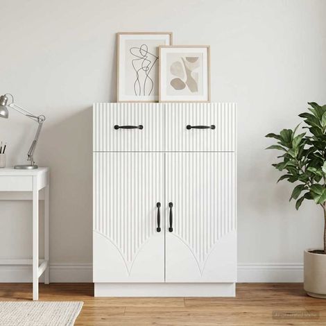 vidaXL Sideboard White 66 x 34.5 x 87 cm Engineered Wood (1/5)