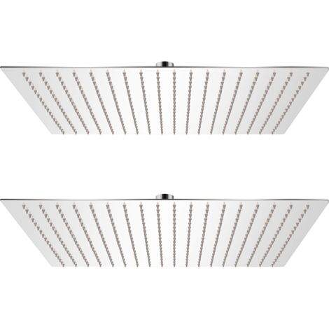Lot de 2 Pommeaux de douche plongeante Pommes de douche Acier inoxydable 50x50 cm 95793 (1/5)