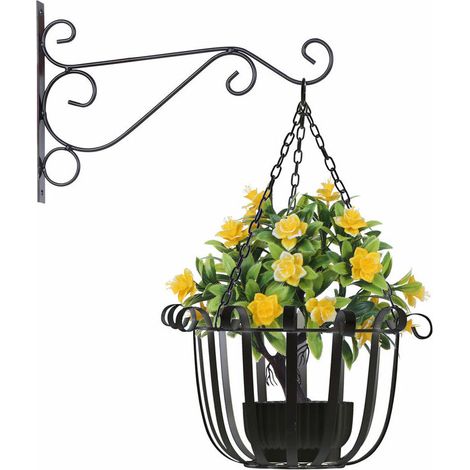 Green Mobility-Support A Fleurs Suspendu, Noir, 30Cm (1/4)