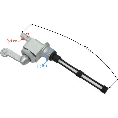 Rubinetto carburante per ciclomotore Simson S-51, filettatura 12