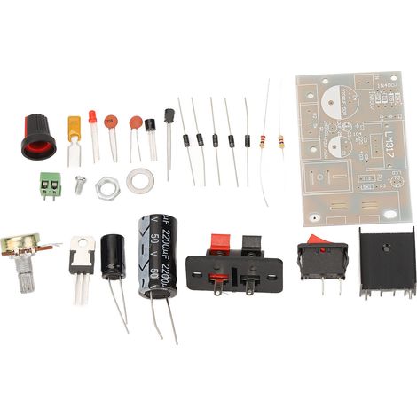Kit d'alimentation régulée DIY, carte d'alimentation CC réglable avec Protection contre les courts-circuits
