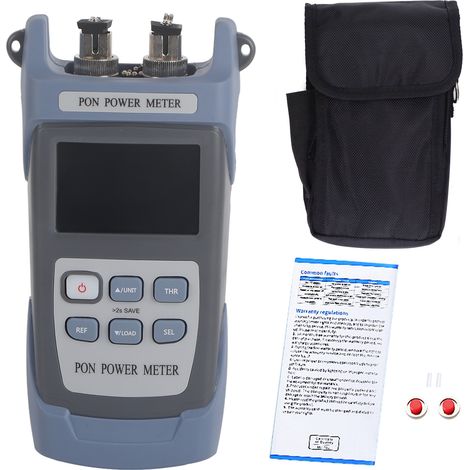 Compteur de puissance optique numérique avec écran LCD, testeur PON pour fibre optique, kit d'outils de diagnostic de câble, ensemble de mesure de signal.