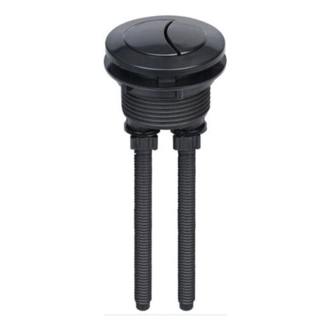QORVA-Bouton de chasse d'eau noir, bouton de chasse d'eau de remplacement de 38 mm, bouton rond double chasse pour la réparation du réservoir d'eau de la salle de bain