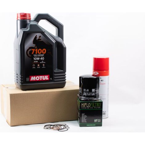 Kit Entretien Vidange Standard pour MOTO GUZZI SPORT 1100 de 1997 à 2000 - MOTUL 7100 10W40 4L
