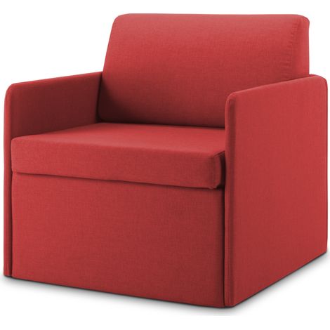 Dag Schlafsessel aus wasserfestem Stoff T13 78 cm rot