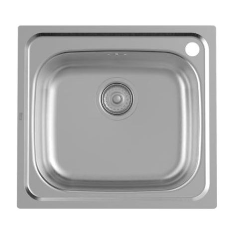 Fregadero de 1 cubeta de acero inoxidable VICTORIA - ROCA Medidas: 450x490x160 mm (1/2)