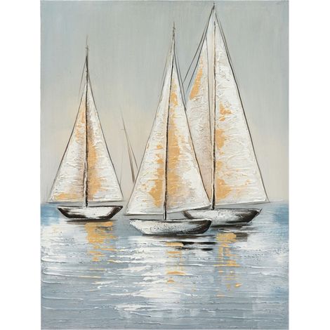 Signes Grimalt Cuadro Adorno Pared Cuadro Barcos Cuadros Azul 3x60x90cm 34965