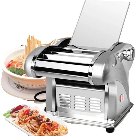 Machine à pâtes, Machine à nouilles électrique, Épaisseur de pâte réglable, Haute efficacité (1/2)
