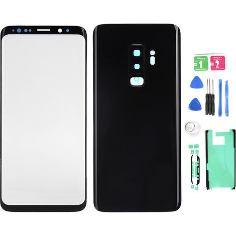 Kit de Remplacement Vitre Arrière et Écran Avant pour Samsung Galaxy S9+ G965 (Noir) (1/5)