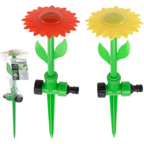 PROGARDEN aspersor flor 34 cm , Aspersor flor 34 cmFabricado en plástico de alta calidadColores surtidos amarillo y rojo, se envía según disponibilidadCon este aspersor